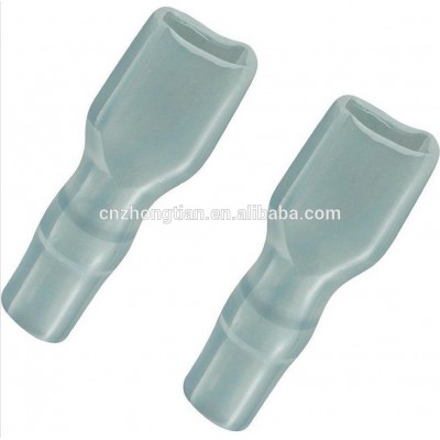 Transparent Soft PVC insulation connector sleeve for spade connector 4.8 mm 0.2"